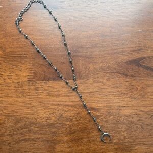 Raw and Rebellious Elegant Silver Crescent Necklace